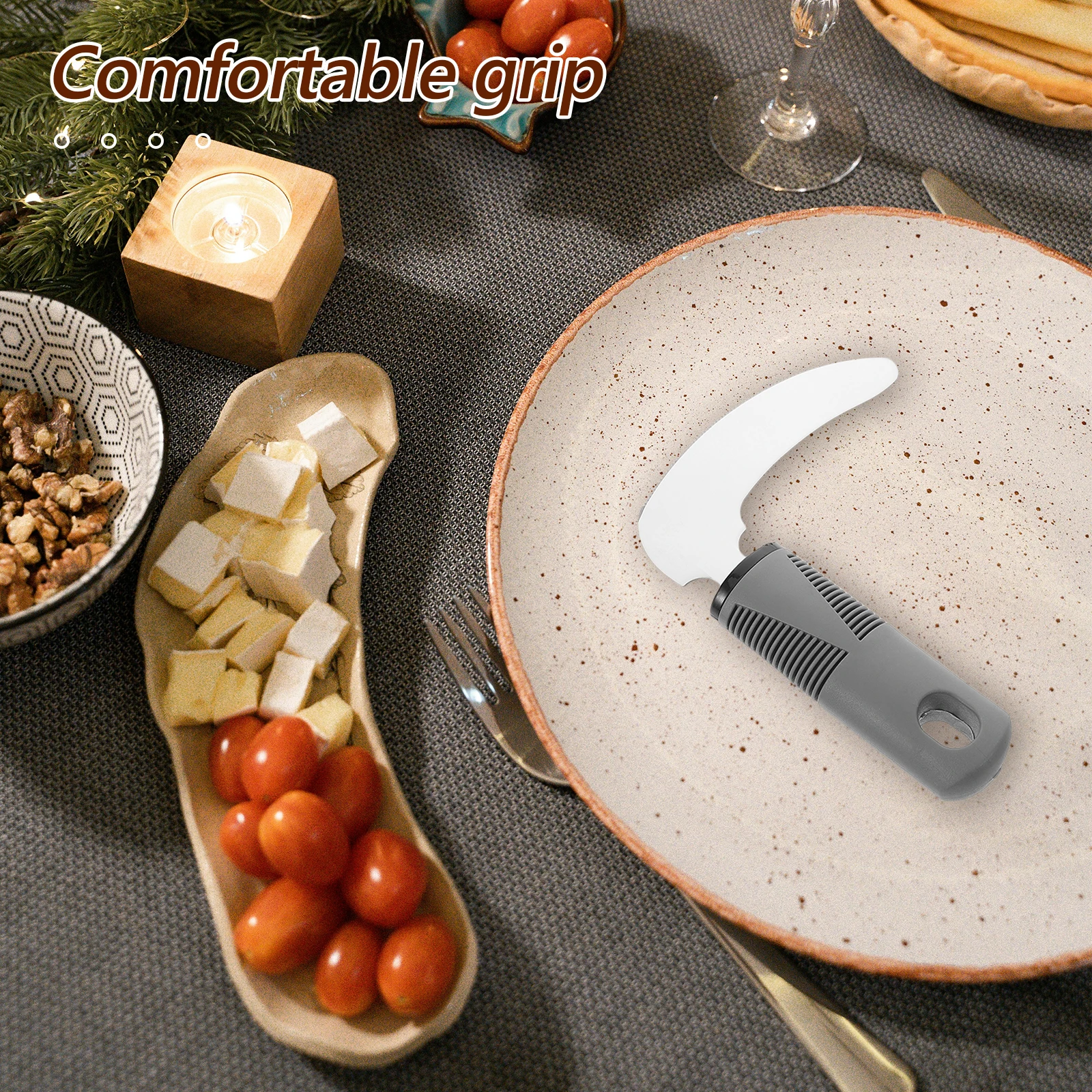 

Elderly Adaptive Anti-shake Durable Stainless Steel Rehabilitation Tool Independent Feeding Assistive Dining for Seniors