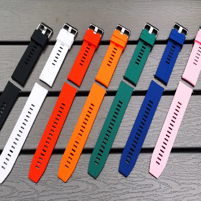 

Universal Watch Straps 22mm Quick Release Silicone Watchband for Huawei GT2/GT3/GT4 Samsung Xiaomi Lige Huawei Colmi Smartwatch