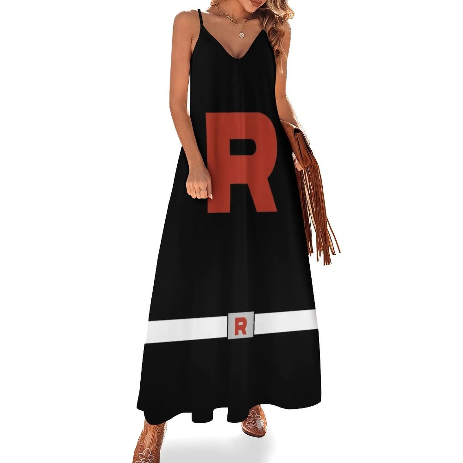 

Team Rocket Grunt with Rocket Belt Sleeveless Dress wedding dresses for woman