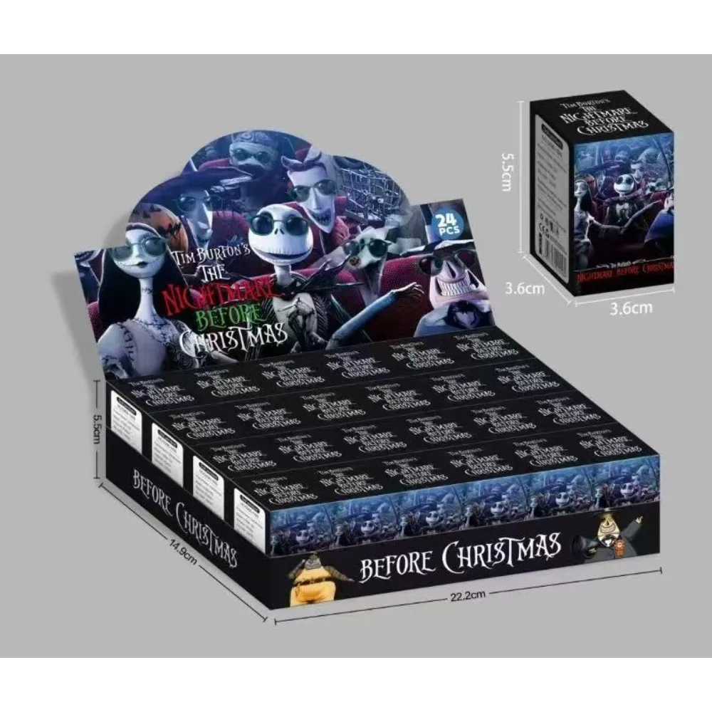 24pcs Halloween  Christmas Blind Box Keychain Set Holiday Character Collection Featuring Santa Snowman & Reindeer Designs