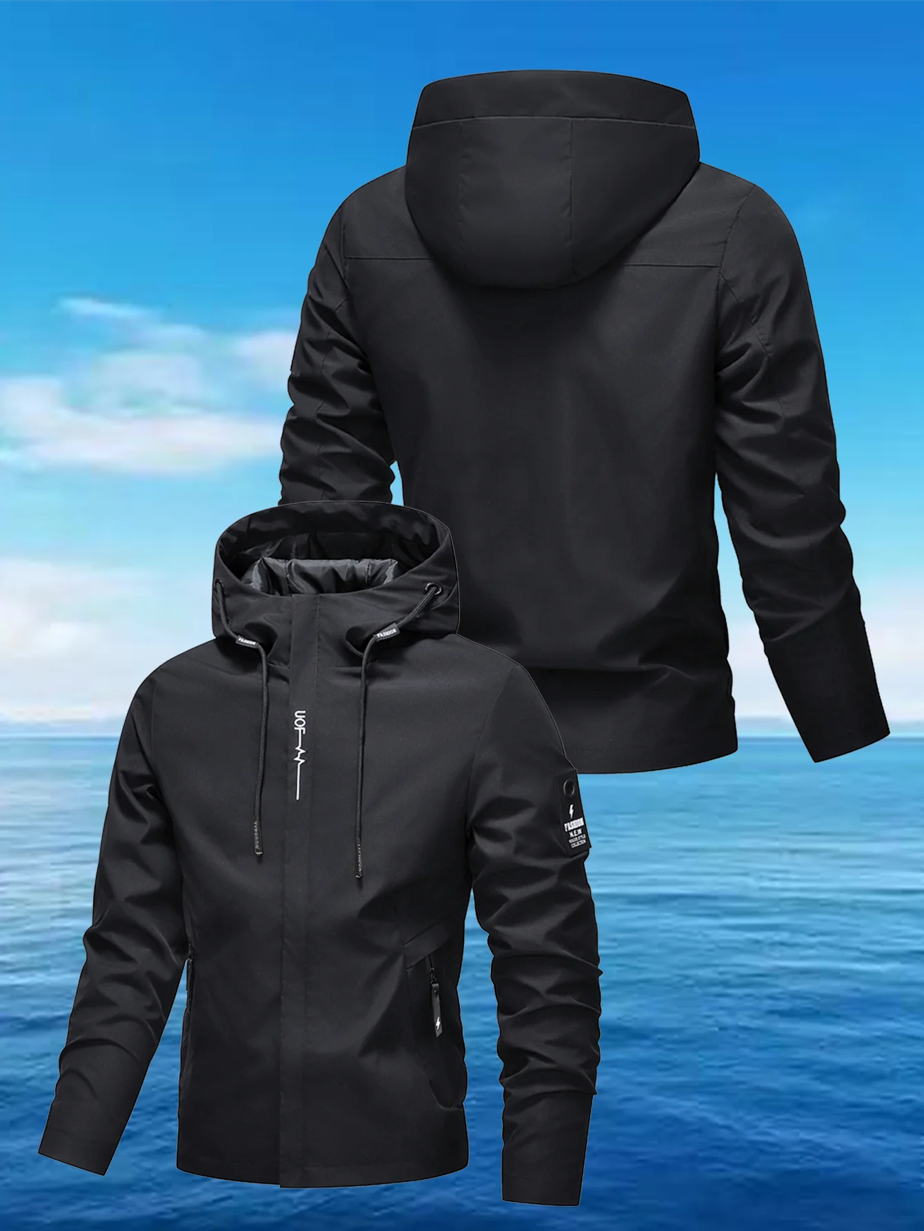 

Осенне-зимняя модная мужская новая куртка штурмовика, кардиган с карманом на молнии и капюшоном