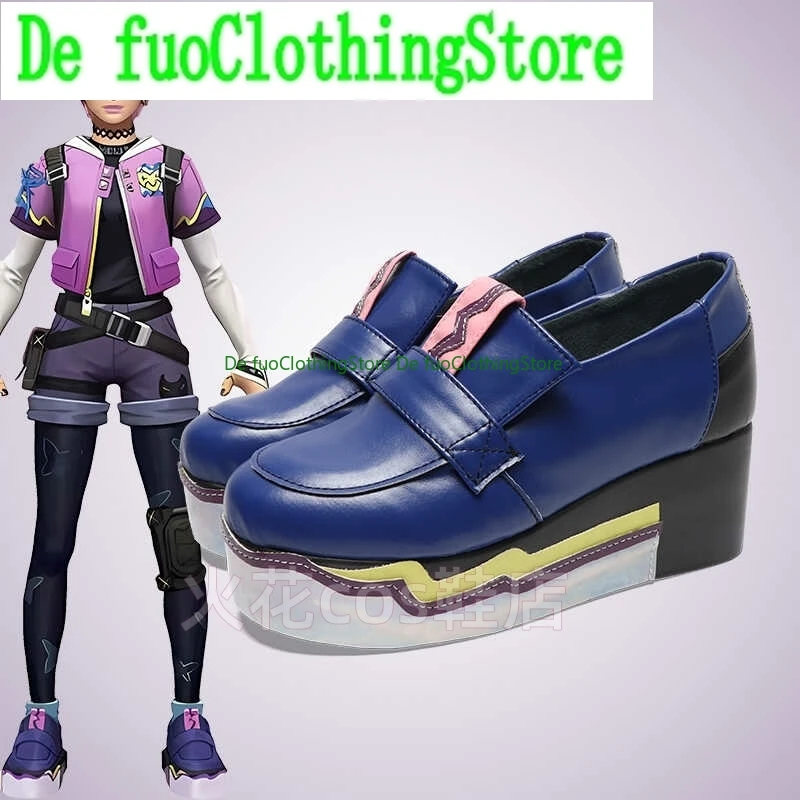 

De Fuo Clothing Anime Fearless Contract New Hero Clove Lilac Twilight Butterfly GAME Cosplay Shoes Halloween Cosplay Shoes