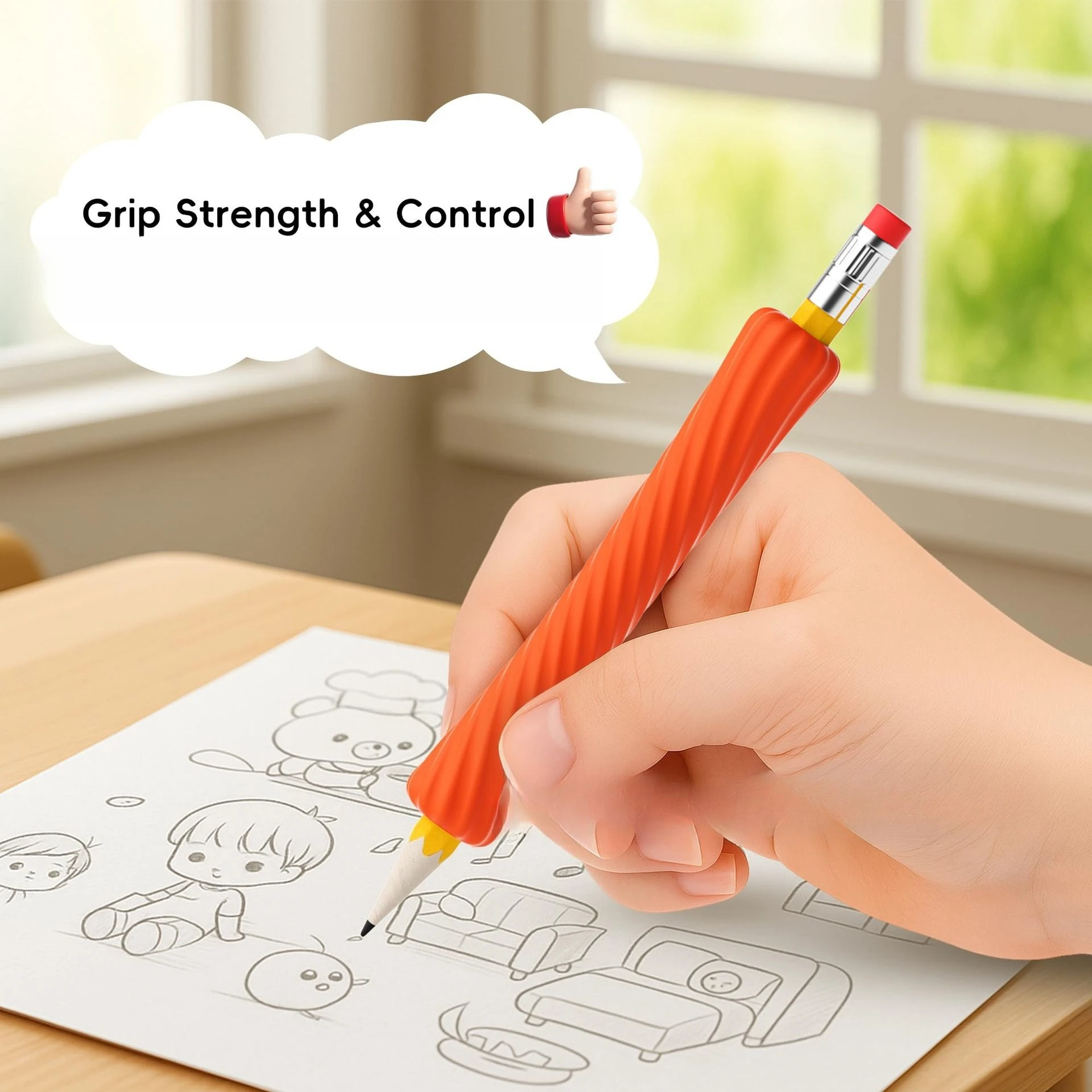 Porte-Crayons Texturés en Silicone