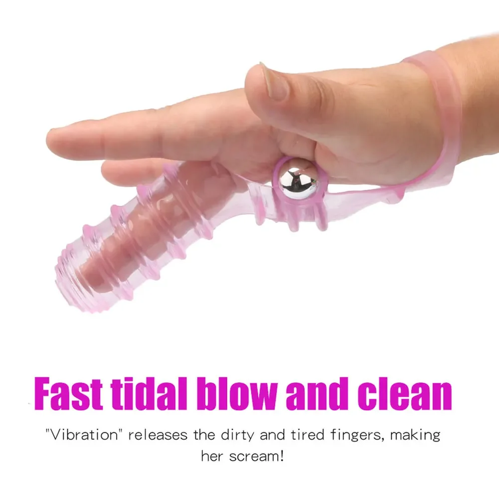 Silicone Finger Sleeve Vibrator G Spot Massage Clit Stimulate Female Masturbator Vibrator Sex Toys For Women Adult Product