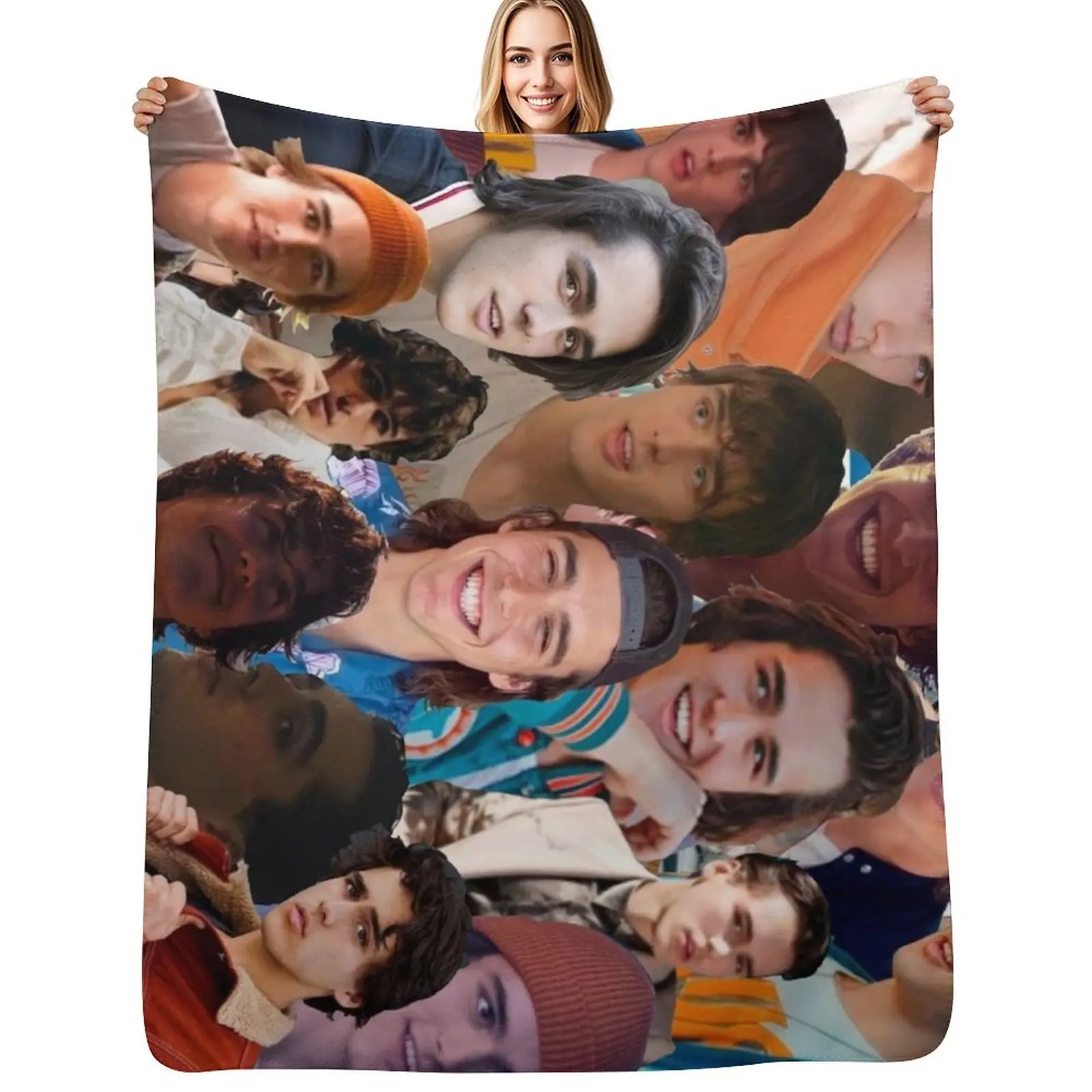 Charlie Gillespie Photo Collage Throw Blanket Warm Cozy Throw Blanket for Living Room Couch