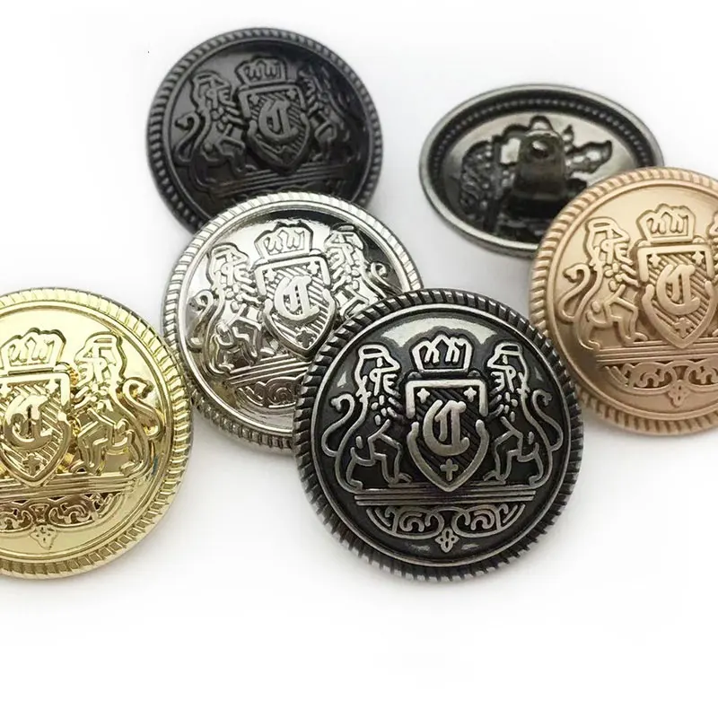 10 sztuk 15/20/25mm fantazyjne metalowe guziki dla projektantów odzieży złote guziki do szycia zapięcia Handmade DIY płaszcz dodatki krawieckie