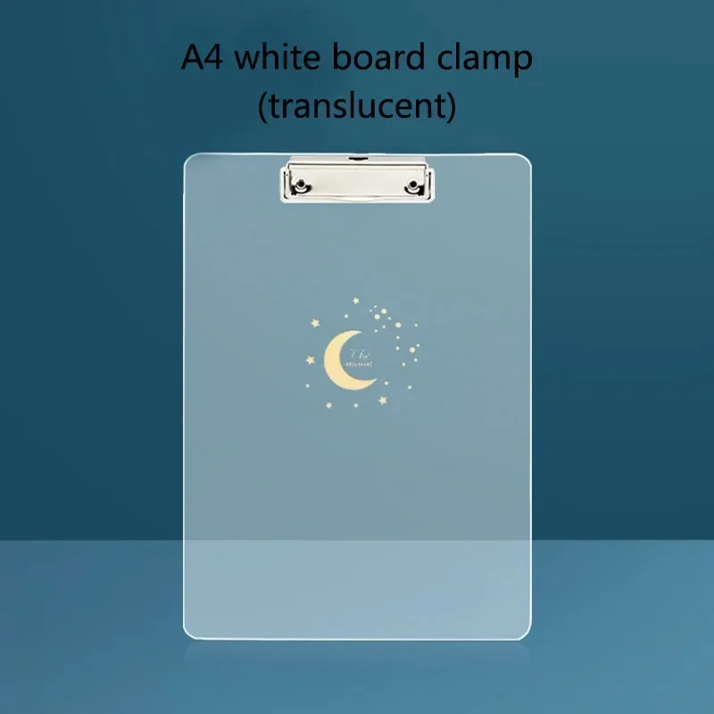 Semplice portadocumenti A4 con appunti in plastica Golden Moon lavagna per studenti con Clip sottile adatta per la scuola dell'ufficio
