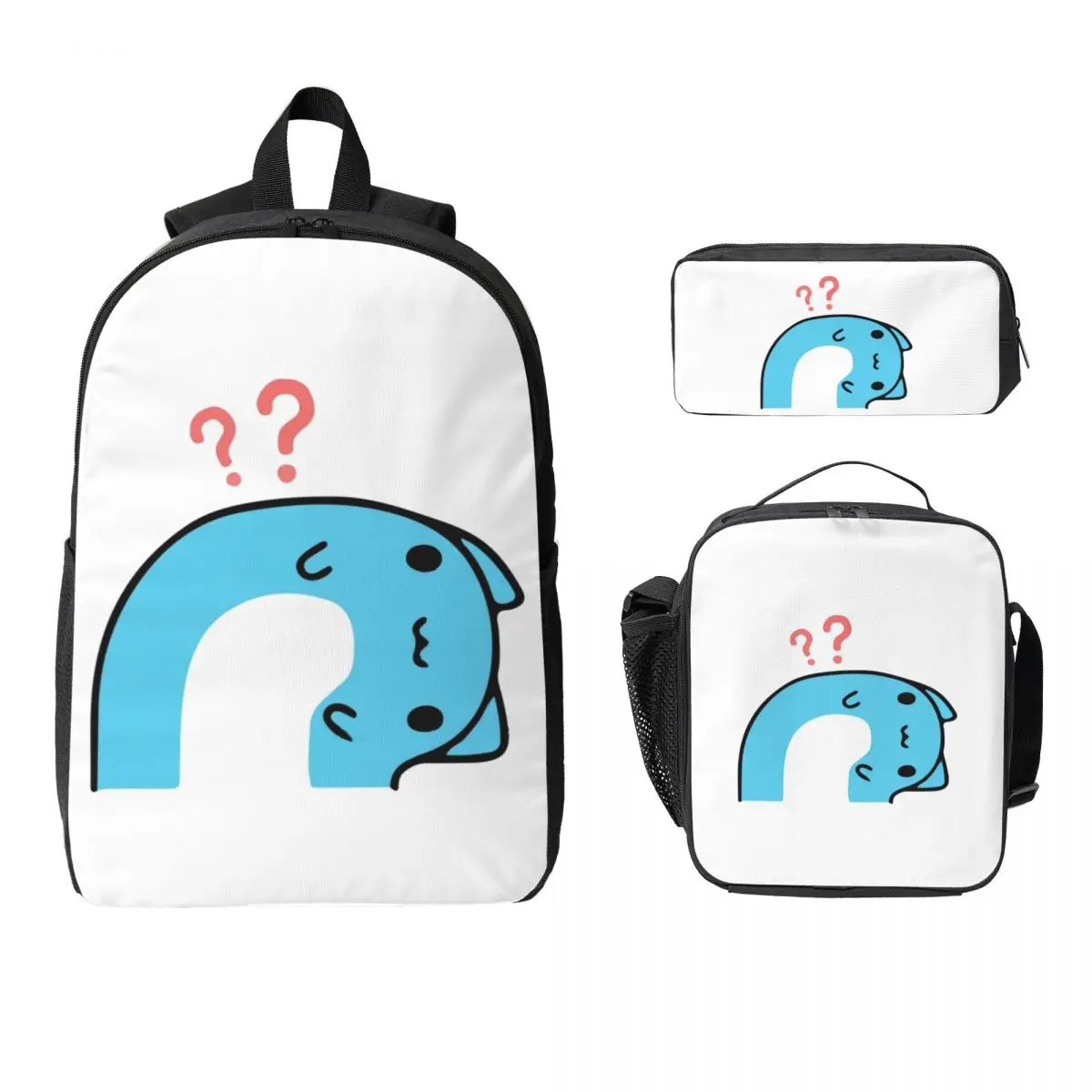 

Comic Cat Bugcat Capoo Bug Cat Backpack Boys Girls BookBag School Bag Laptop Shoulder Bags 3ps Insulated Lunch Bag Pencil Case