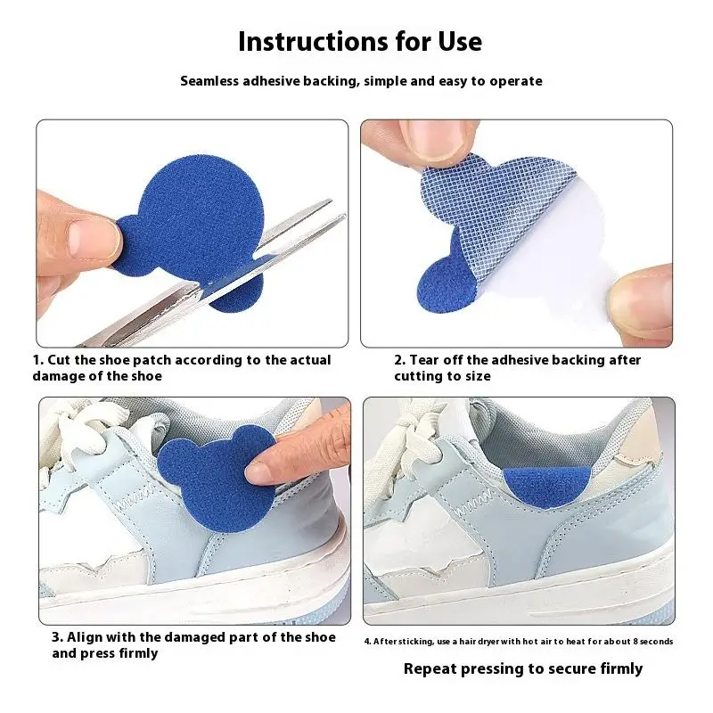 4 pçs sapatos esportivos remendos almofadas de sapato respirável remendo tênis protetor de calcanhar adesivo reparação sapatos calcanhar produto de cuidados com os pés