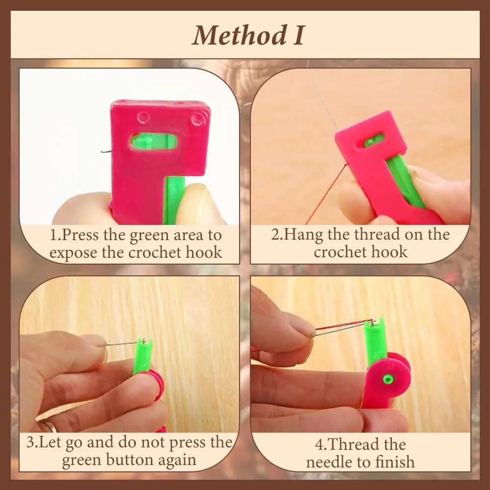 New Sewing Tool Lightweight Automatic Plastic Needle Threader Innovative Sewing Aid for Elderly Friendly