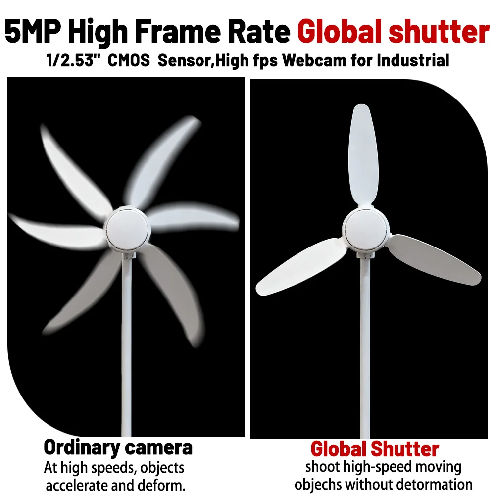 2592*1944 وحدة كاميرا بمنفذ USB مصراع عالمي 50FPS لوحة كاميرا الحركة عالية الإطار مع عدم وجود عدسة تشويه التوصيل اللعب التدريس المباشر