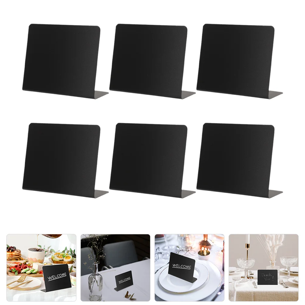 6 Pcs Multifunctional Chalkboard Reusable Display Chalkboards Price Tag Drawing Blackboards Message Pvc Sign Standing Design