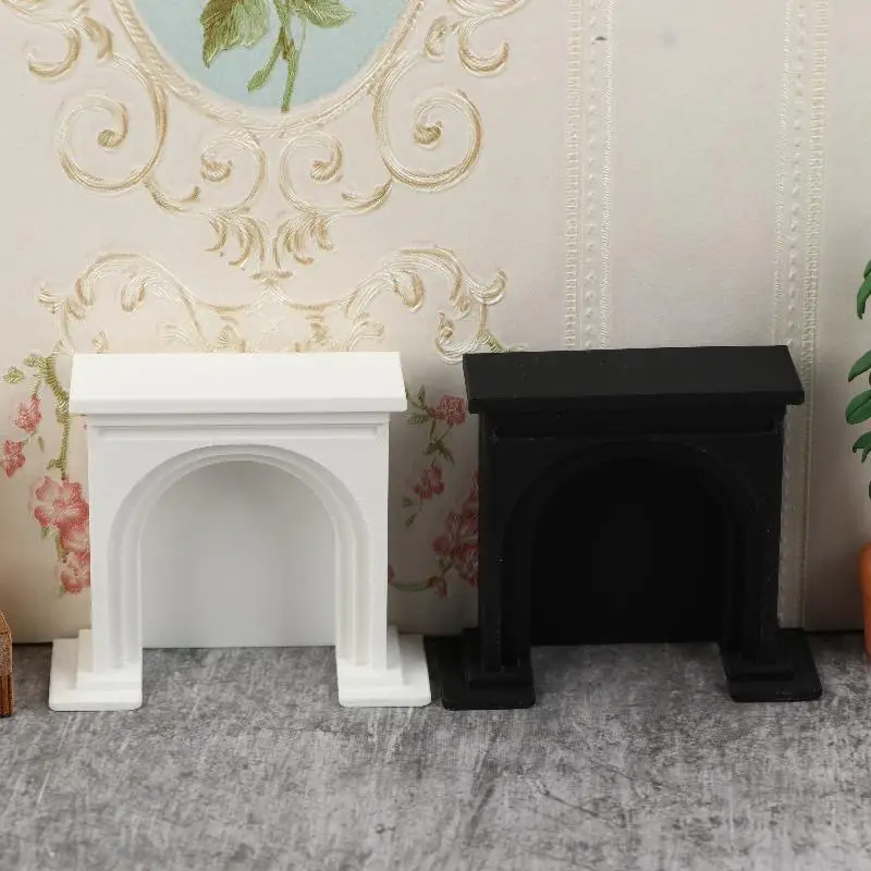 1PC 1/12 Dollhouse Mini Fireplace Model Dollhouse Christmas Scene Furniture Decoration Accessories Children Pretend Play Toys