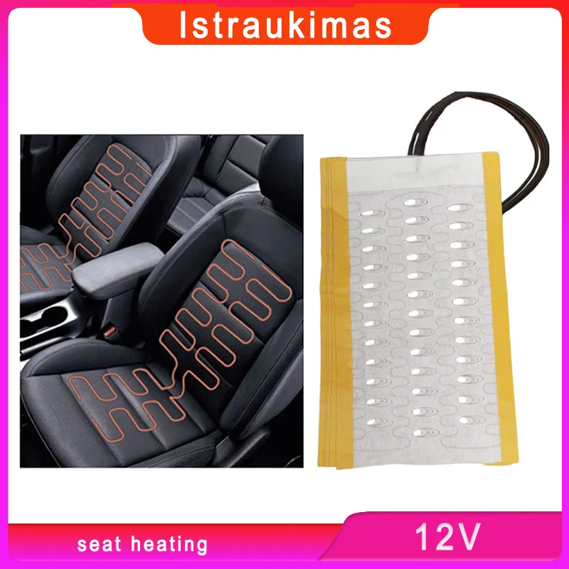 Car Seat Heater Universal 12V Carbon Fiber Heated Winter Pad Seat Covers Seat Heater Kit Semi-composite Heating Cushion