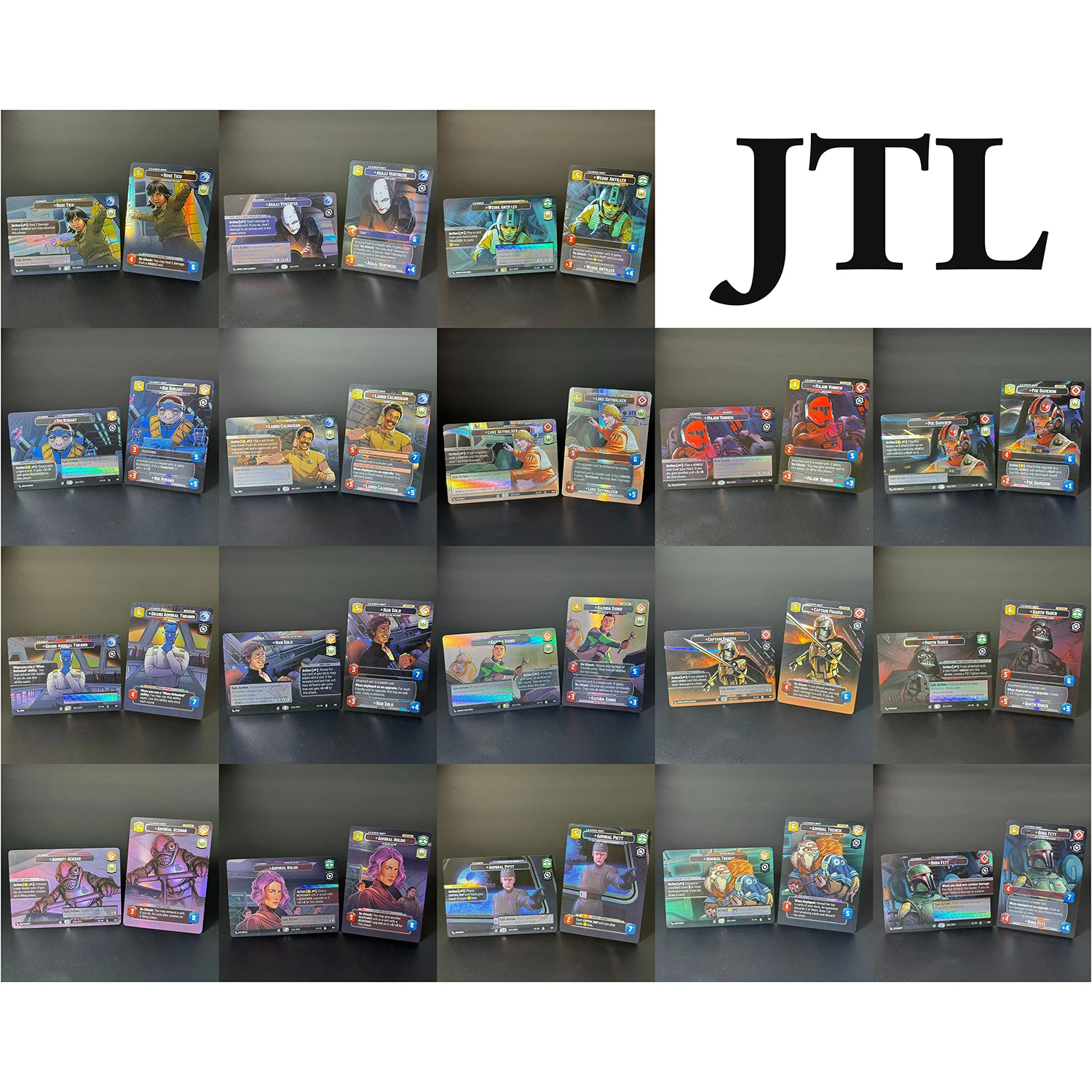55 unids/set SWUDB Foil 2 juego completo de tarjetas proxy saltar a la velocidad de luz (JTL) Crepúsculo de la República (TWI) TCG tarjetas de juego de mesa