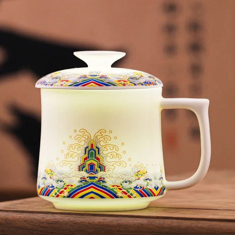 

CX white porcelain tea cup ceramic Chinese high-end mug for personal use