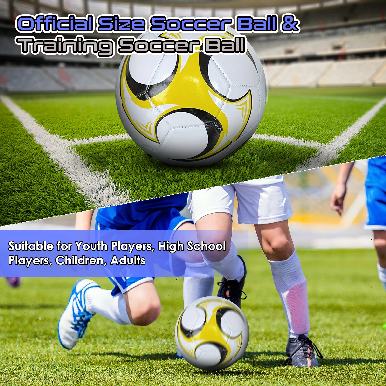 Soccer Balls Official Size 5 whirlwind PVC Professional Training Football Team Training Footy Ball Match Game Football