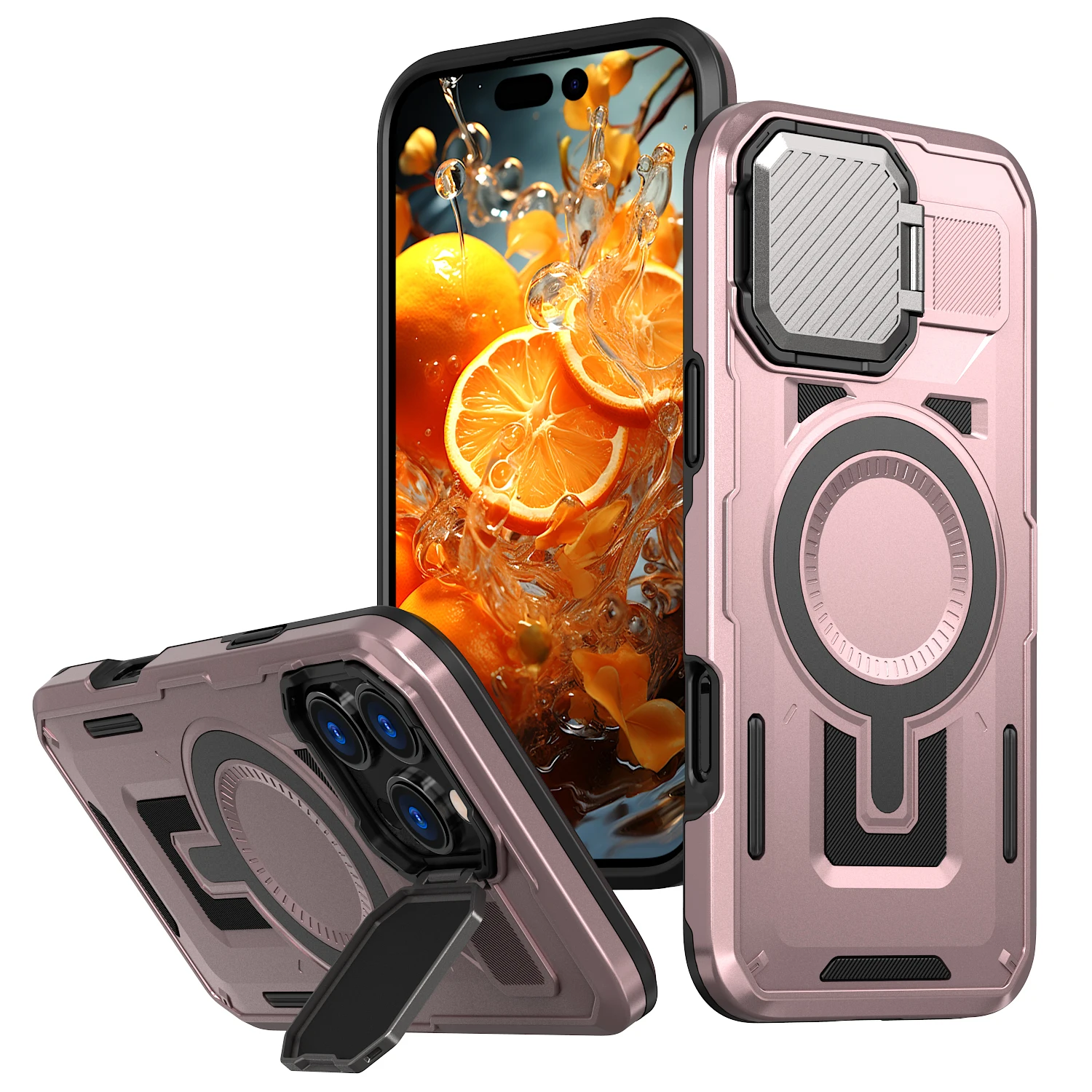 Hülle für iPhone 18 Pro Max, 18 Pro, 17e, 16e, 16 Pro, 15, 14 mit Kamera-Ständer, magnetischer Funktion, stoß- und kratzfest, schützende Hartschale – Detail 16