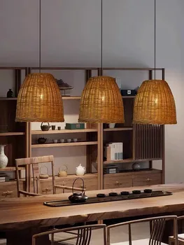 Designer decoratieve kroonluchter Hotel Club Hotel Rotan Lampen Chinese Retro Woonkamer Eiland Bar Tafel Eetzaal Verlichting