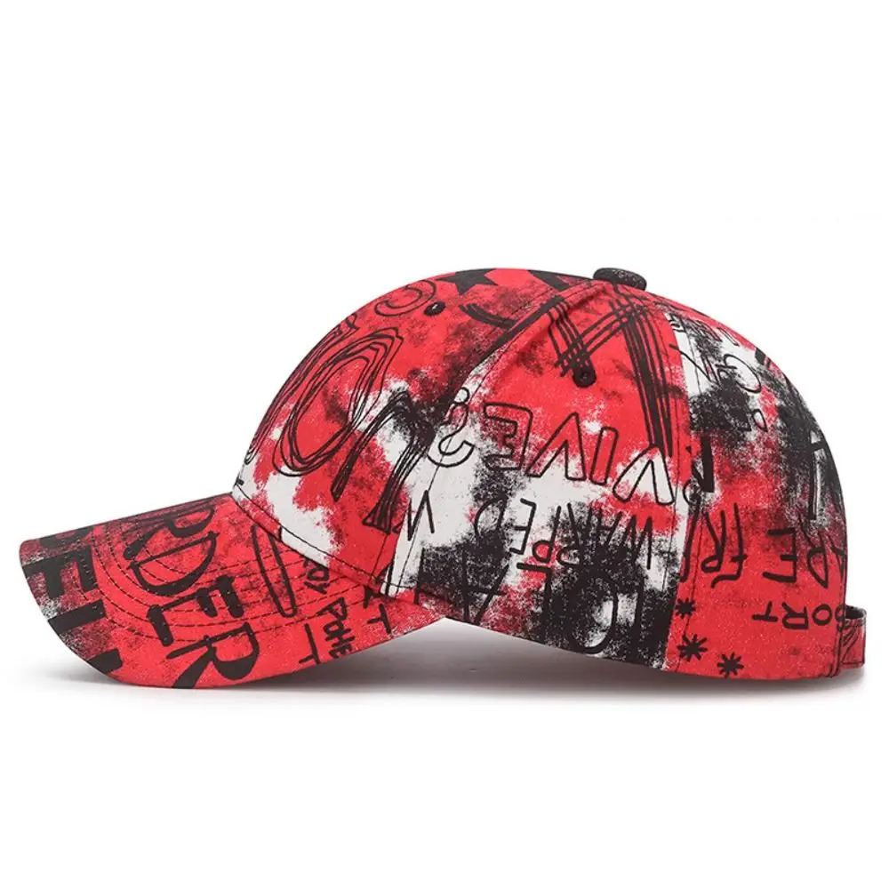 

Fashionable Adjustable Women Men Caps Breathable Graffiti Fabric Sport Visor Long Brimmed Street Trend Hat Outdoor Activities