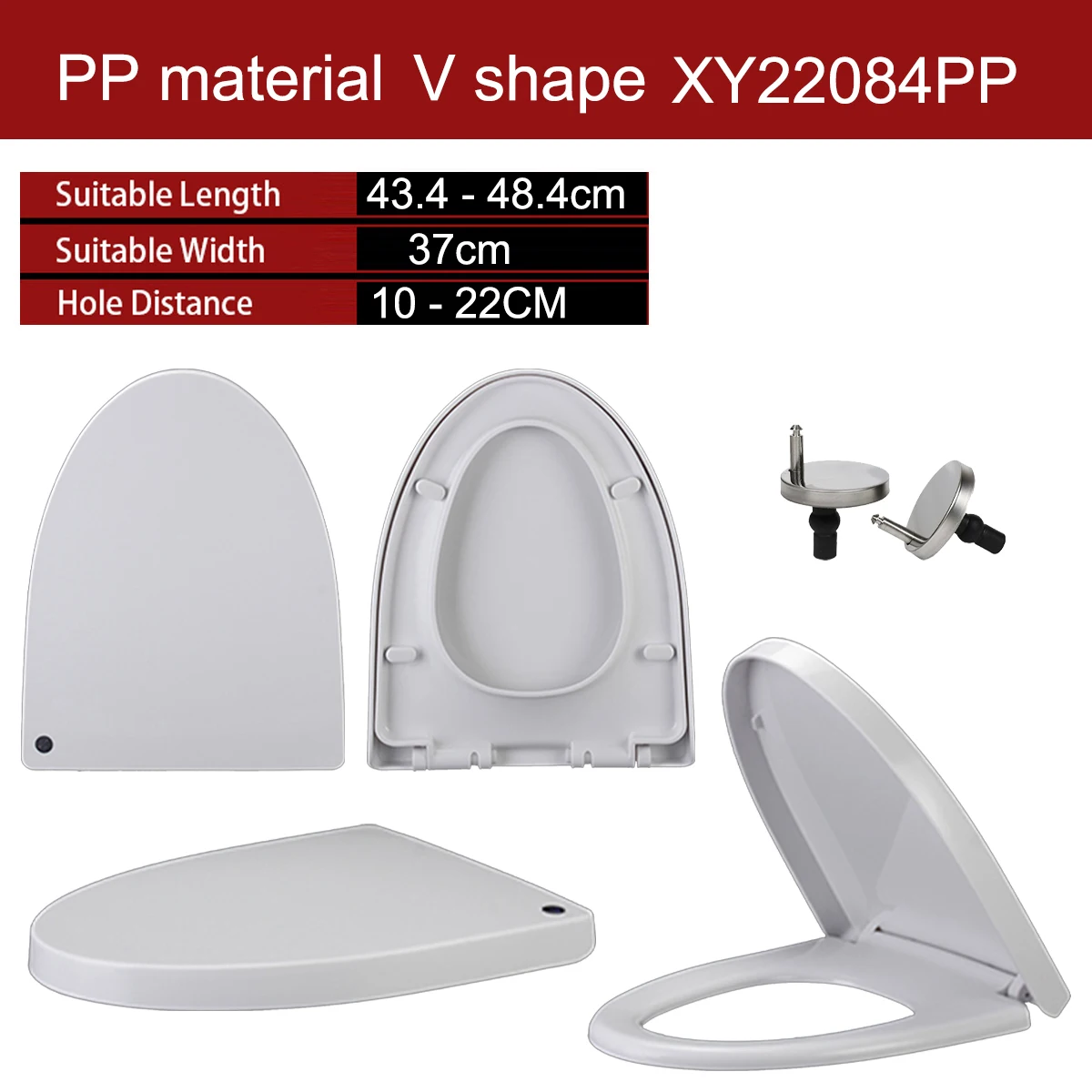 Universal V Shape Elongated Slow Close WC Toilet Seats Cover Bowl Lid Top Mounted Quick Release PP Board Soft Closure XY22084PP