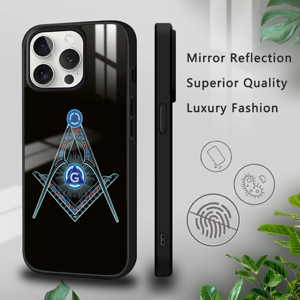 

Freemason Painting Phone Case For iPhone 16 15 14 13 12 11 Pro Xs Max Mini Plus Celulares Hard Funda
