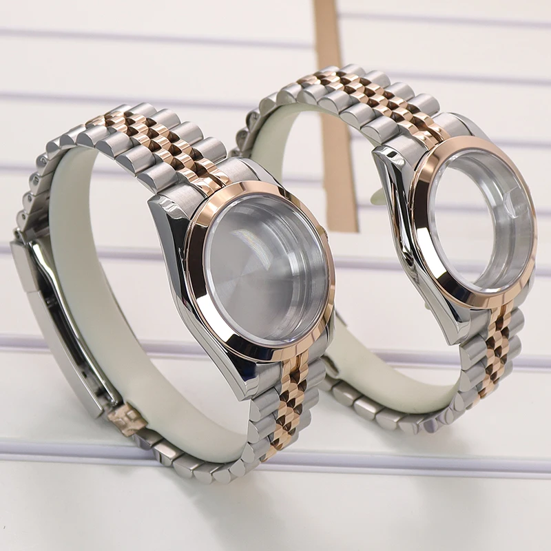 36mm 40mm Fashion Round Bevel Edge Watch Case Strap Sapphire For Explorer Seiko Nh35 Nh34 Nh36/38 Miyota8215 Mechanizm 28.5mmDial