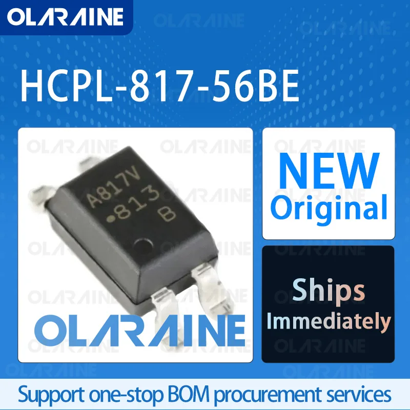 5/10/100Pcs HCPL-817-56BE SMD-4P original 100% new ic chip Transistor output photocoupler  1 Channel 5000 Vrms If-50 mA Vf-1.4 V