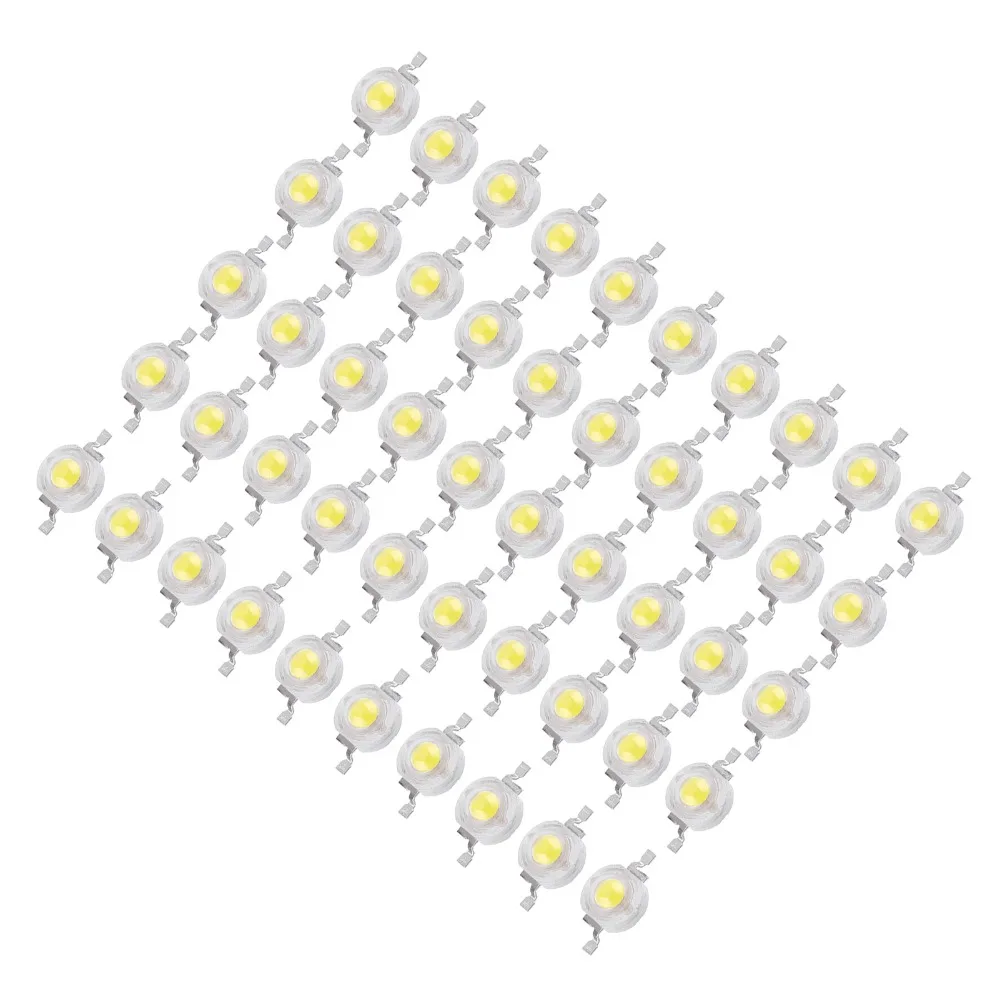 50PCS Durable 1W High Power High Power LED Beads 110LM/W Aluminum LED Chips SMD COB Lamp Chip DIY Lighting