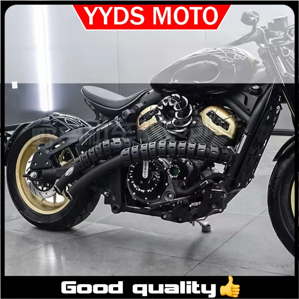 【Good quality】Sweeping exhaust pipe BENDA NAPOLEONBOB 500 2 out 2 straight row napoleonbob 500 500 napoleonbob