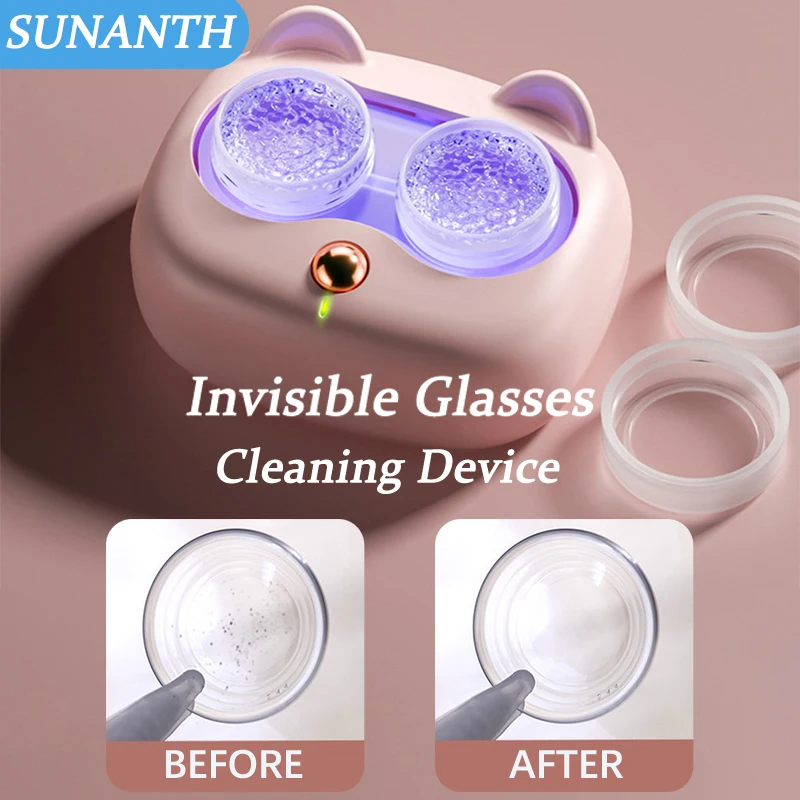 Neuer Ultraschall-Kontaktlinsenreiniger, abnehmbar, tragbar, Hochfrequenz-Vibrations-Kontaktlinsenreinigung für die Kontaktlinsenpflege