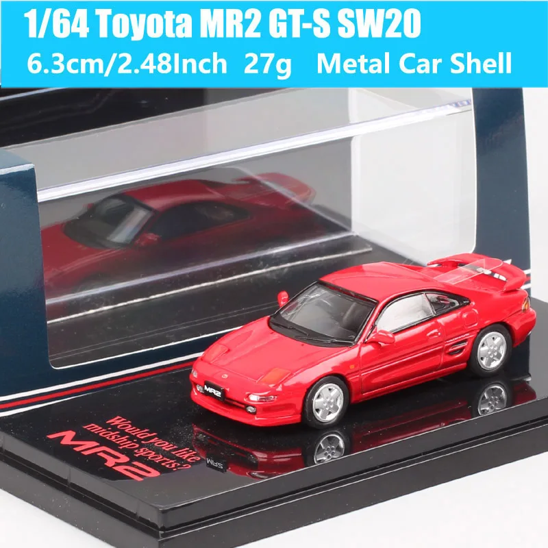 1/64 Schaal Toyota MR2 GTS GT-S SW20 1600G Super Charger Racing Diecast Speelgoedvoertuigen Automodel Miniaturen Hobby Japan HJ64
