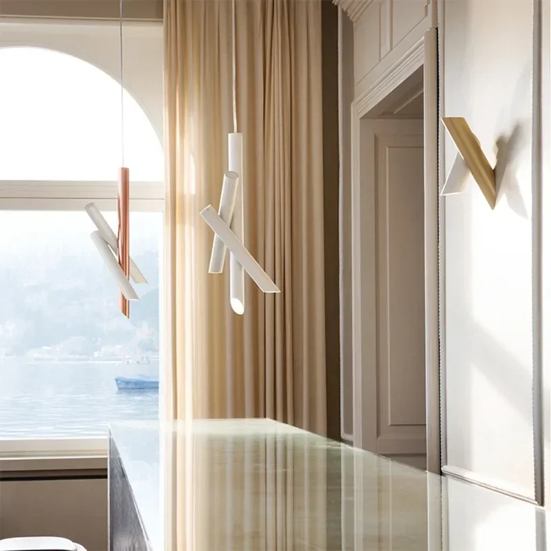 Vertical Tubular Pendant Light  Aluminum Chandelier Suspension Ceiling Hanging SpotLight