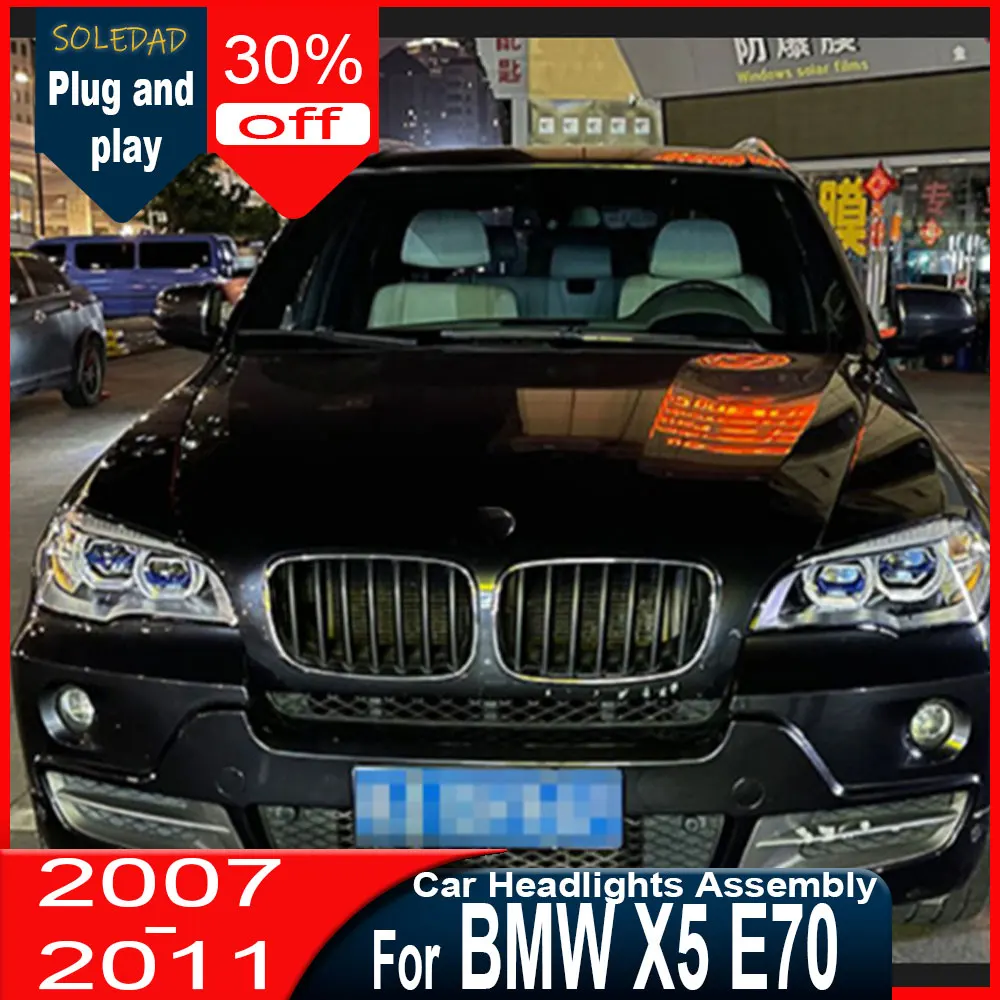 

Car Headlight Light For BMW X5 E70 2007-2013 Xenon Auto Fog DRL Brake Turn Signal Lamp Assemblies Plug and Play