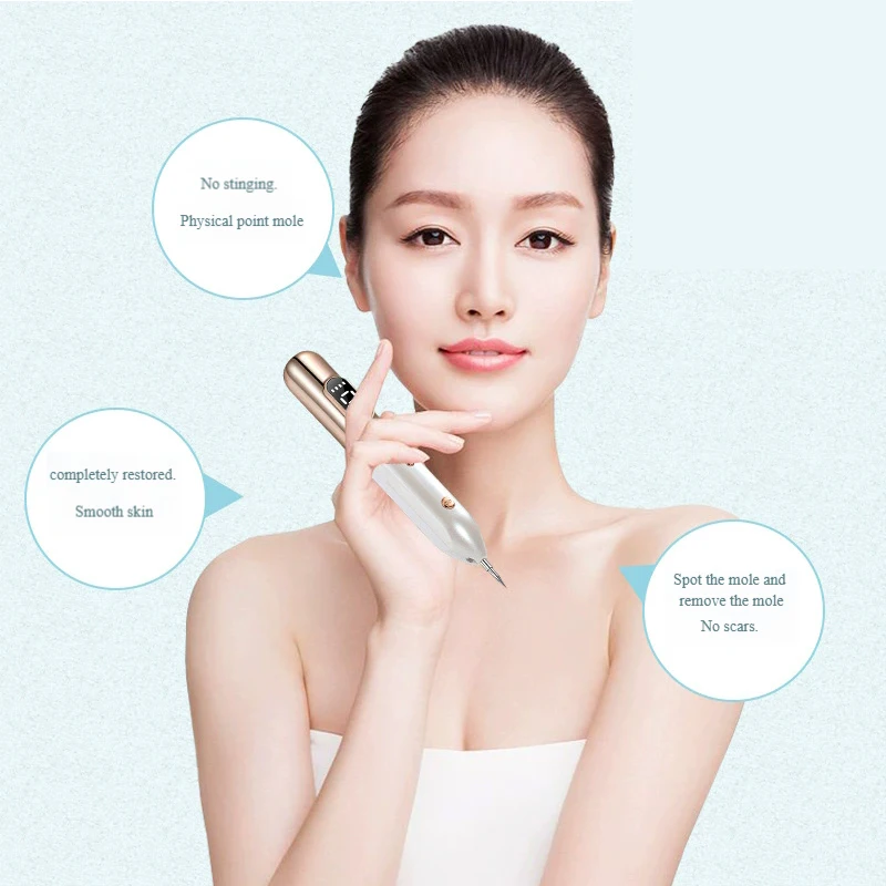 LCD Display Spot Treatment Pen, Portable Home Beauty Device for Targeted Skin Care & Spot Reduction