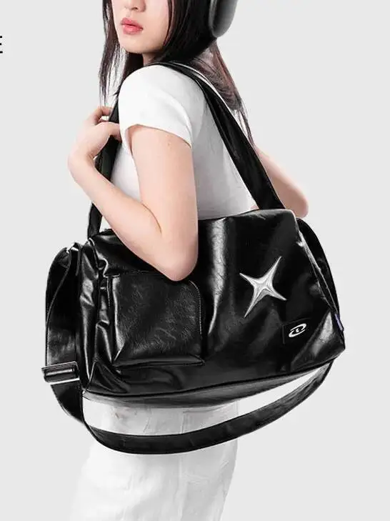 

Bloom Black Y2k Tote Women Aesthetic Designer Large Capacity Shoulder Bags Female Grunge Sport Shopping Handbag
