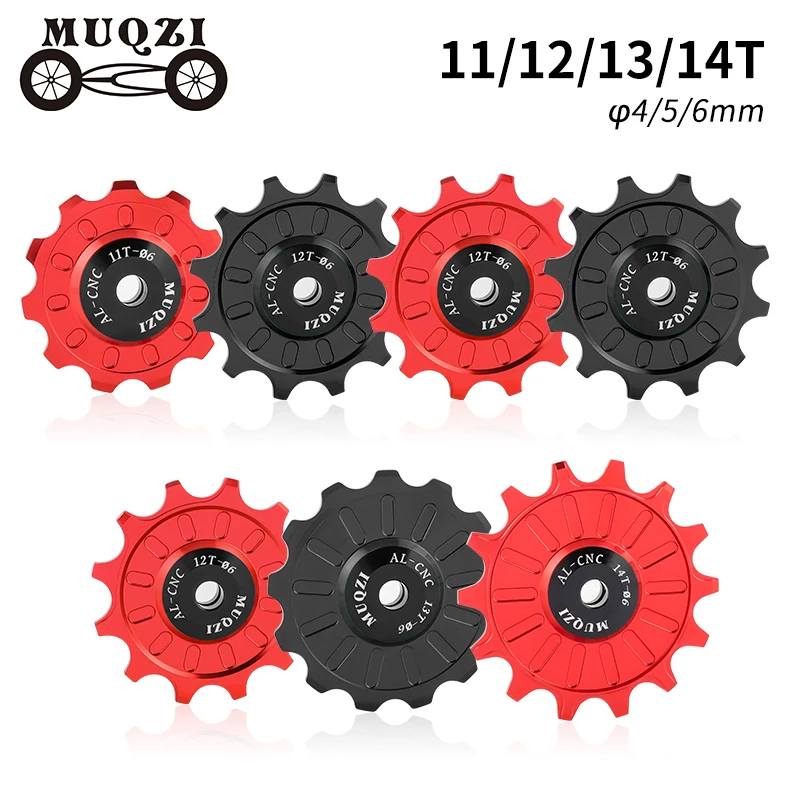 MUQZI Ceramic Jockey Wheels 11T 12T 13T 14T Pulley Wheel For 7-11 Speed Bike Rear Derailleur Pulley