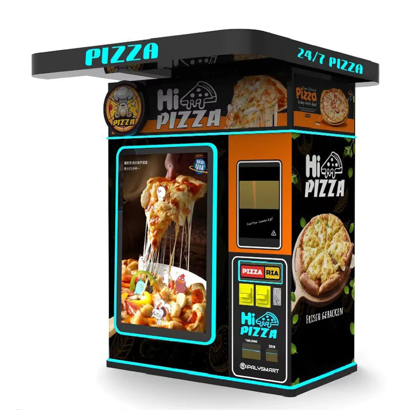 Pizza Robot Vending Smart Heated Hot For Fast Food Pizza Vending Machine Dispenser With Lift