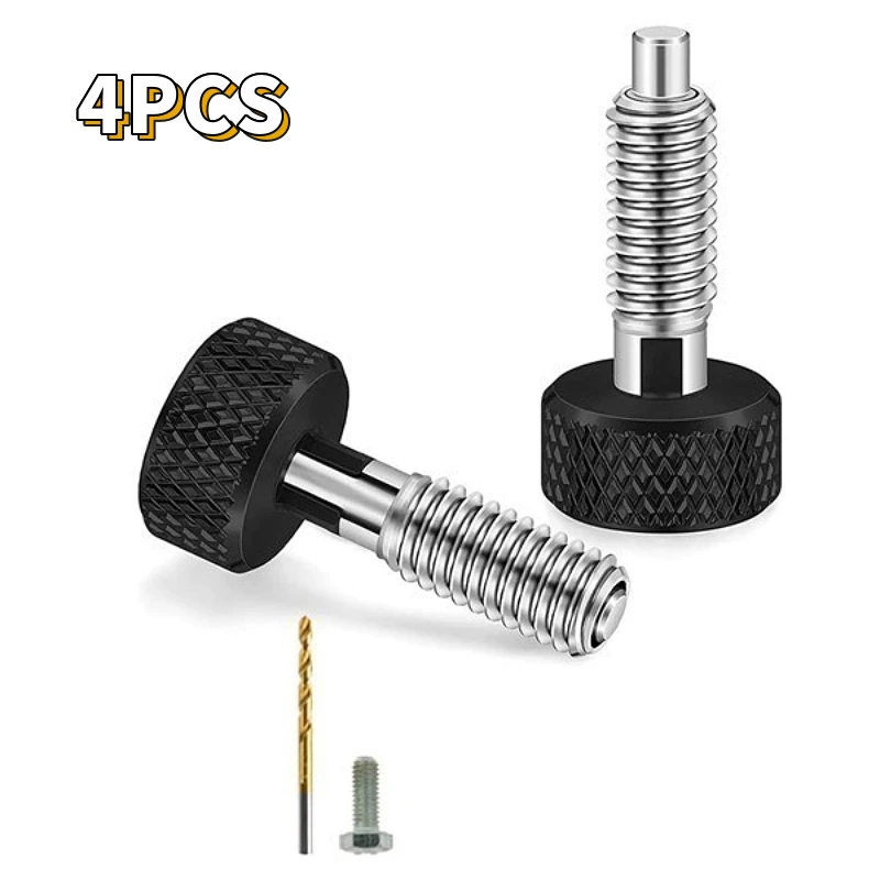 1PCS/1Set Knurled Handle Quick Release Pins M6 Rustproof Corrosion Resistant Retractable Spring Plunger Quick Release Lock Pins
