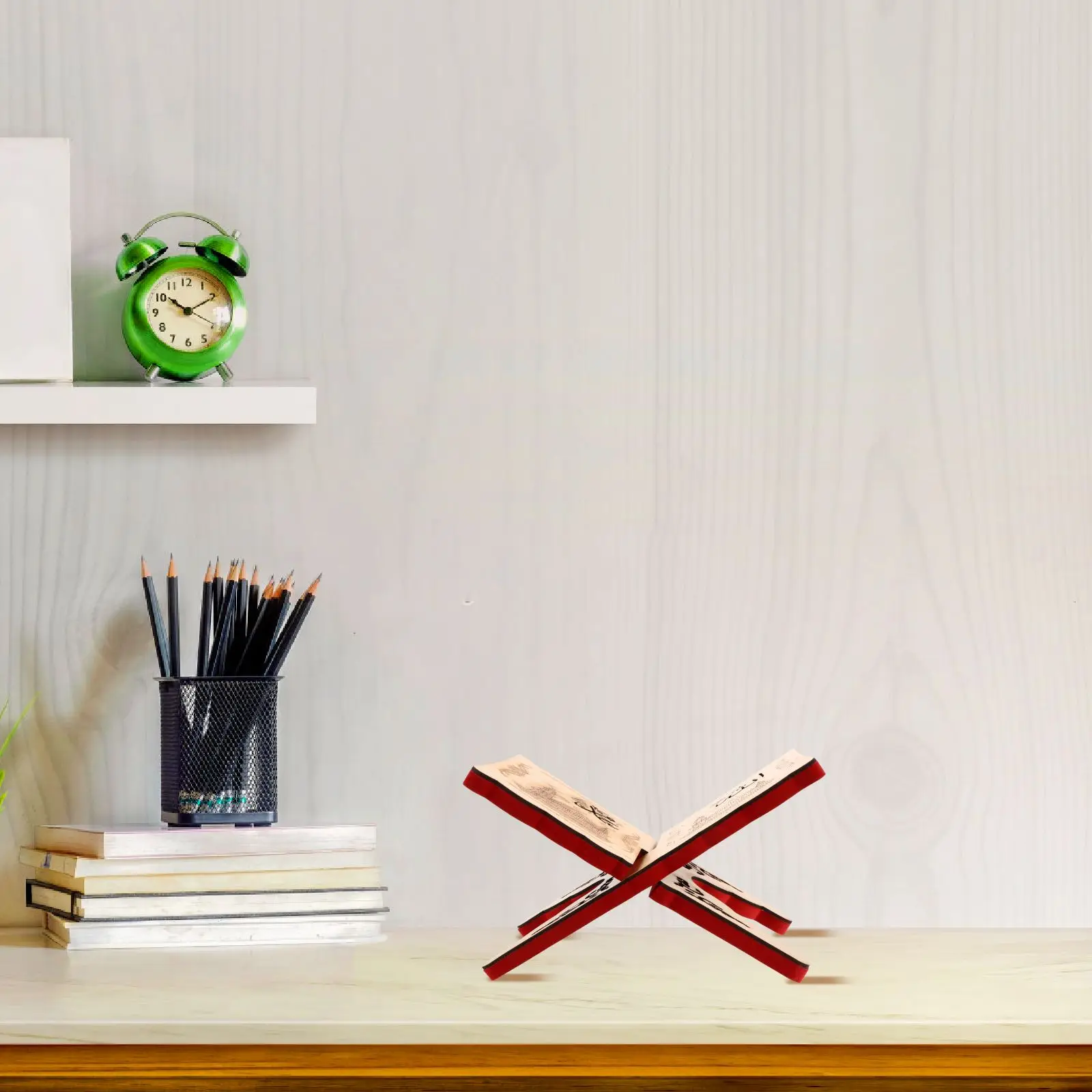 Rak Buku Dekoratif Alkitab Islam Rak Buku Rak Kantor Desktop Klasik Kayu