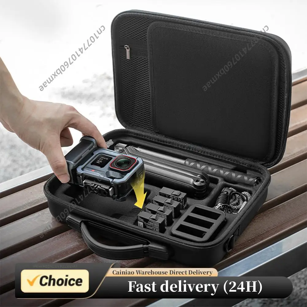 

Для Insta360 Ace Pro 2: Комплект для переноски, органайзер-сумка, жесткий чехол большой емкости, ударопрочная защитная сумка для путешествий на природе