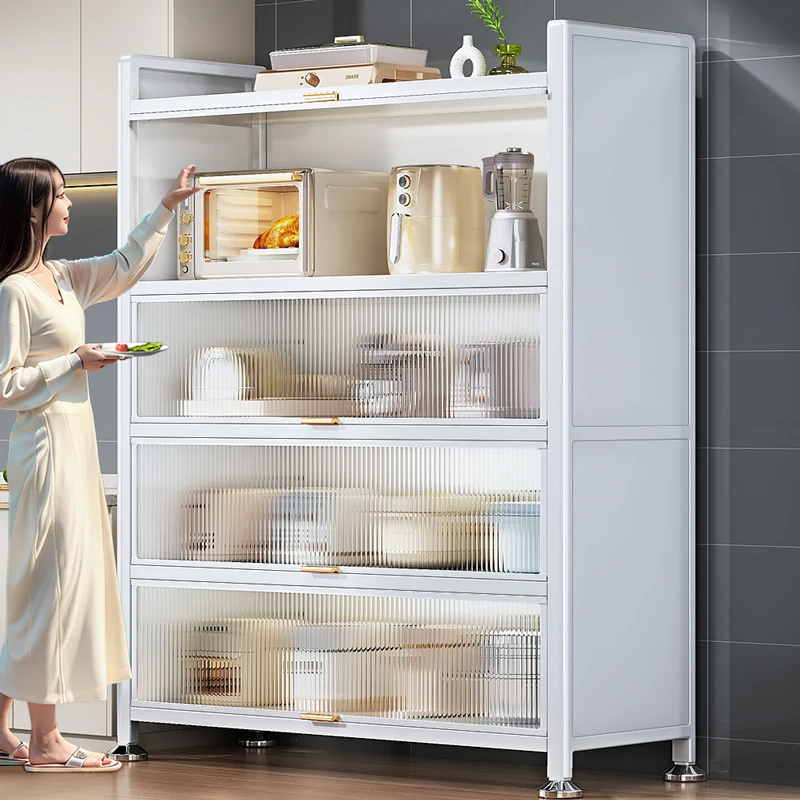 ZZXL Floor Multi-Layer Storage Cabinet Multi-Functional Cupboard Household Cabinets Dining Side Locker