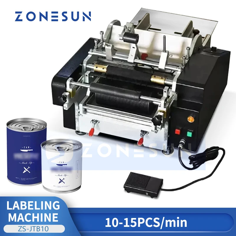 

ZONESUN ZS-JTB10 Automatic Glue Labeling Machine Round Bottle Wet Glue Cold Glue Labeler Equipment