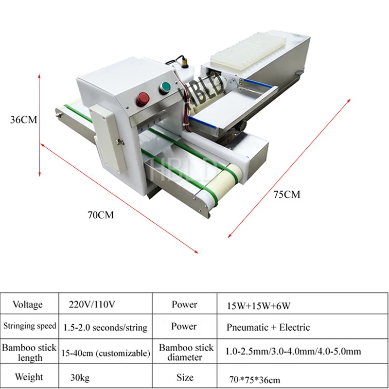 Bbq Skewer Threading Machine, Pneumatic Automatic Stringing Machine, Commercial Food Skewer Production Equipment