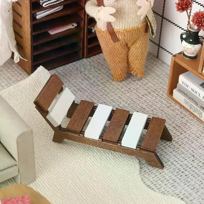 1:12 دمية مصغرة كرسي الشاطئ المتسكع الأثاث نموذج المنزل ديكور لعبة بيت الدمية الملحقات مشهد ذاتي الصنع #2