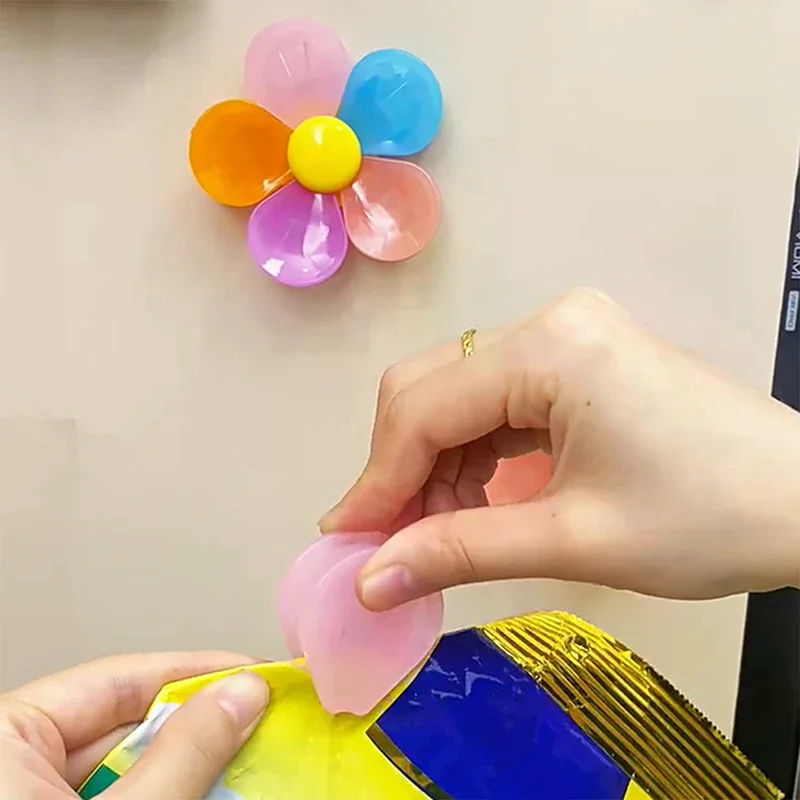 

2 In 1 Magnetic Fridge Magnets Flower Type Multifunctional Sealing Clips For Food Storage Food Sealing Clips Kitchen Accessories