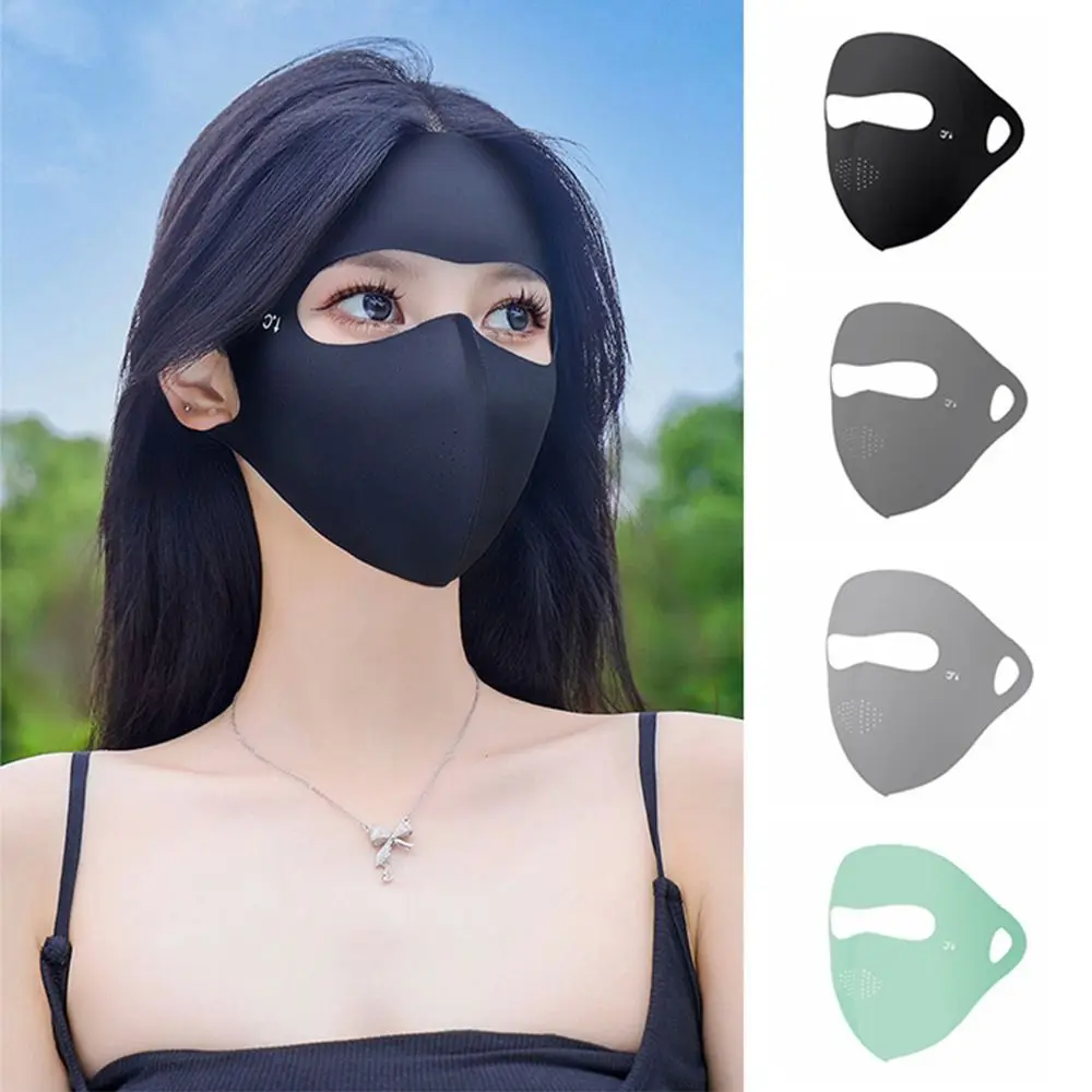 Portable Full-Face UV Face Mask Nylon Reusable Sunscreen Veil Washable Thin Cover Fishing Face Mask Hiking