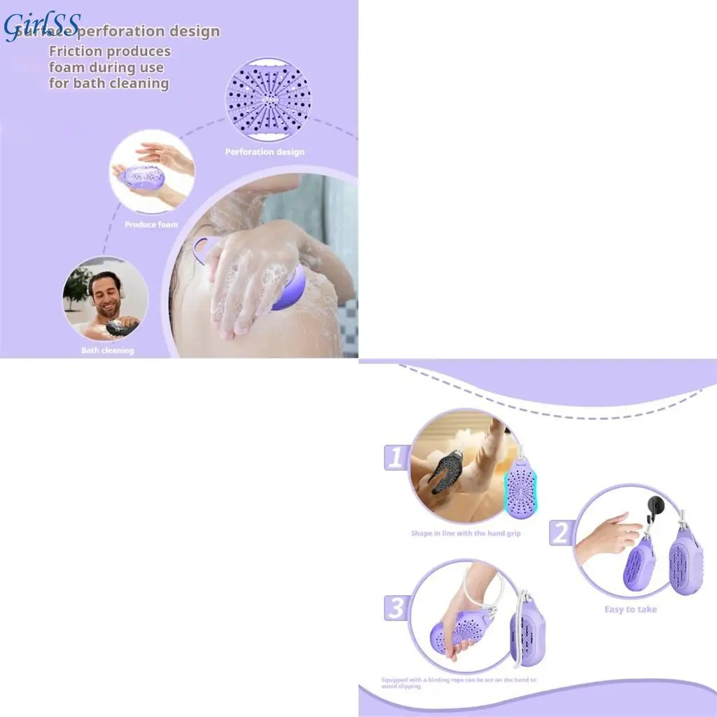 

Bath Soap Saver With Exfoliating Soft Silicone Holder Prevents Mold Growth T4MB