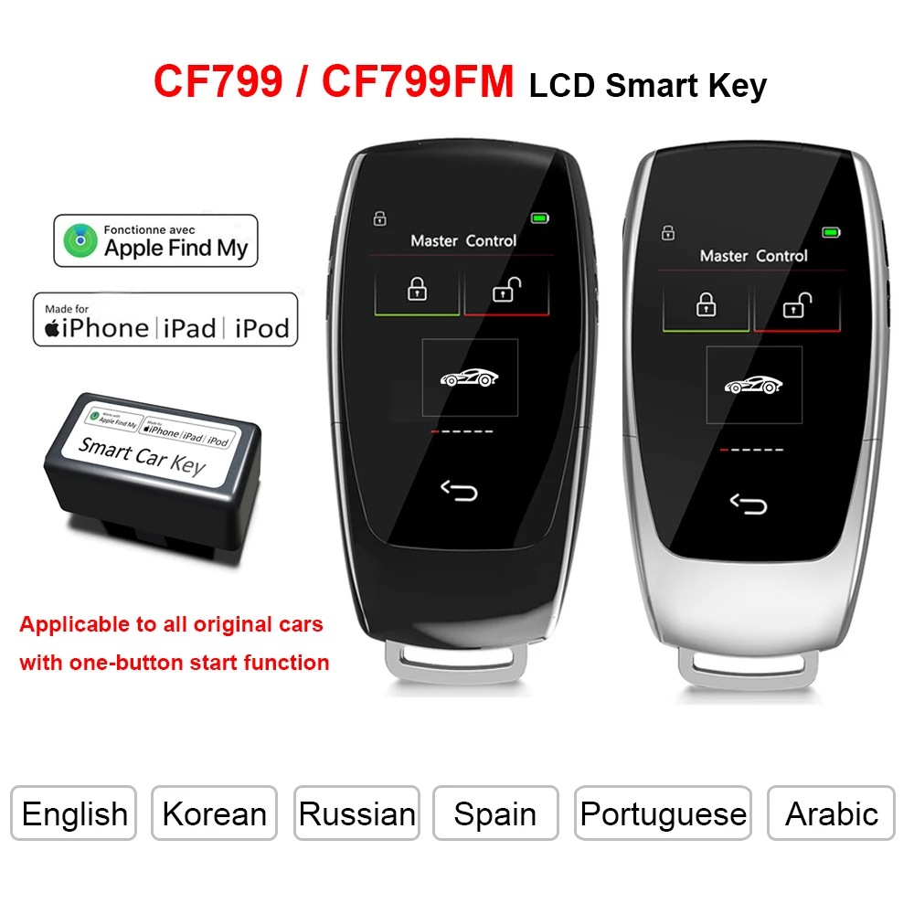 Universal CF799 Smart Remote LCD Key Screen For BMW/Benz/Audi/Kia For Toyota Comfortable Entry With OBD GPS Locator Track Car