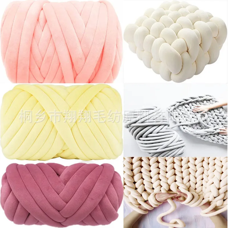 Cross-Border New ProductsDIYCore-spun yarn3cmThick velvet crystal velvet fabric strips Pillow cat nest yarn in stock